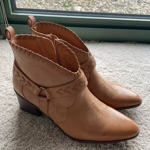 Tan booties